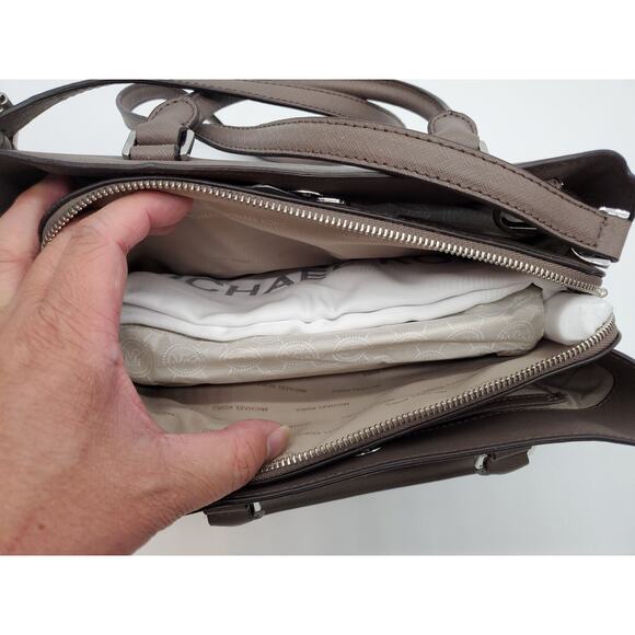 NWT MICHAEL KORS Savannah Satchel BAG - Camel - Picture 5 of 6